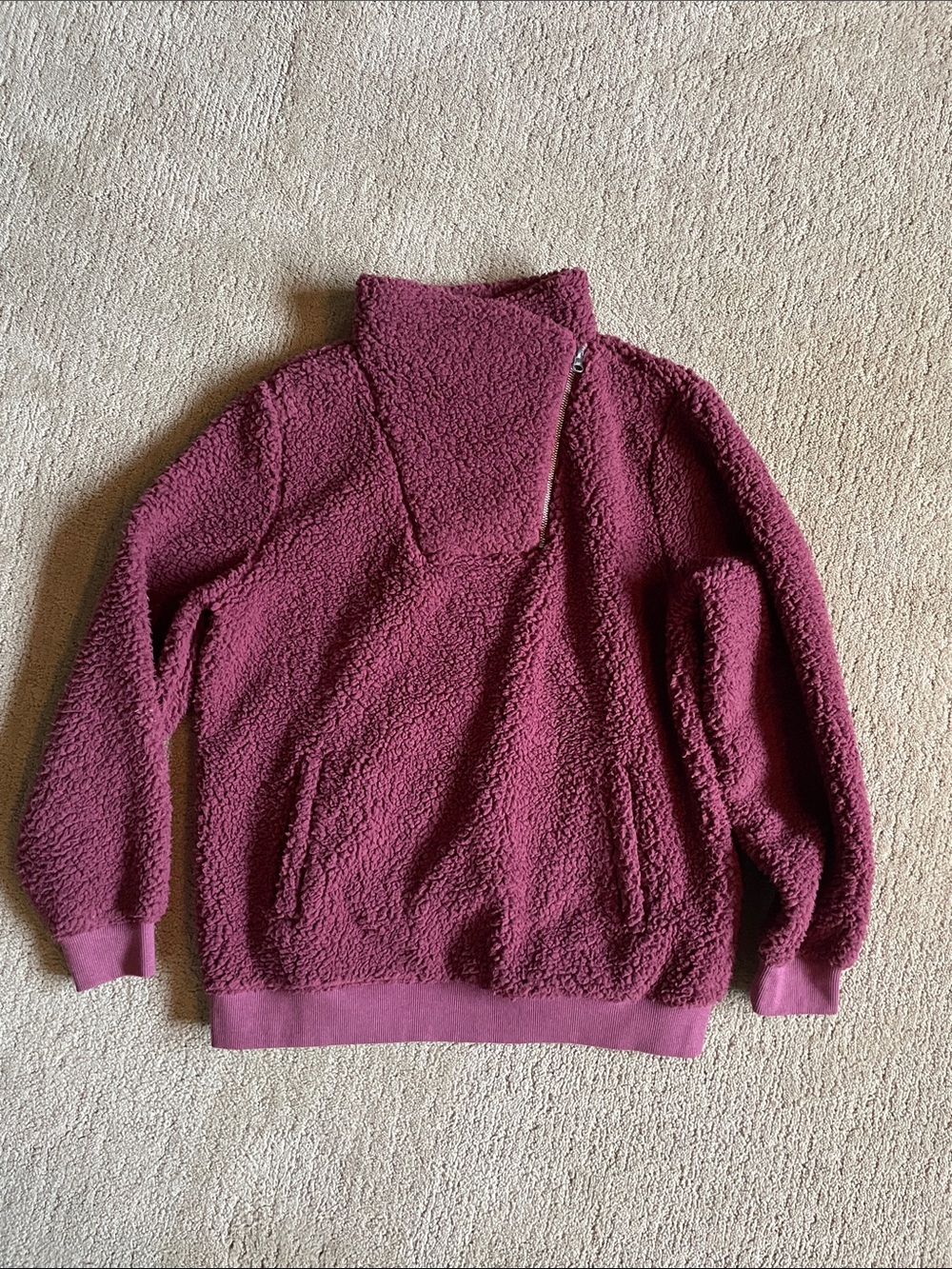 Garnet Hill Recycled Sherpa Sweatshirt